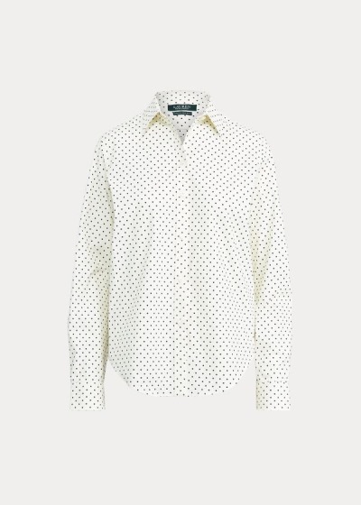 Ralph Lauren Easy Care Polka-Dot Skjorter Dame Danmark (IPGMV5764)